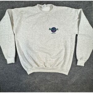Hard Rock Cafe Orlando Sweatshirt XL Gray Rock N Roll Globe Graphic Pullover